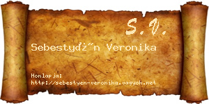 Sebestyén Veronika névjegykártya